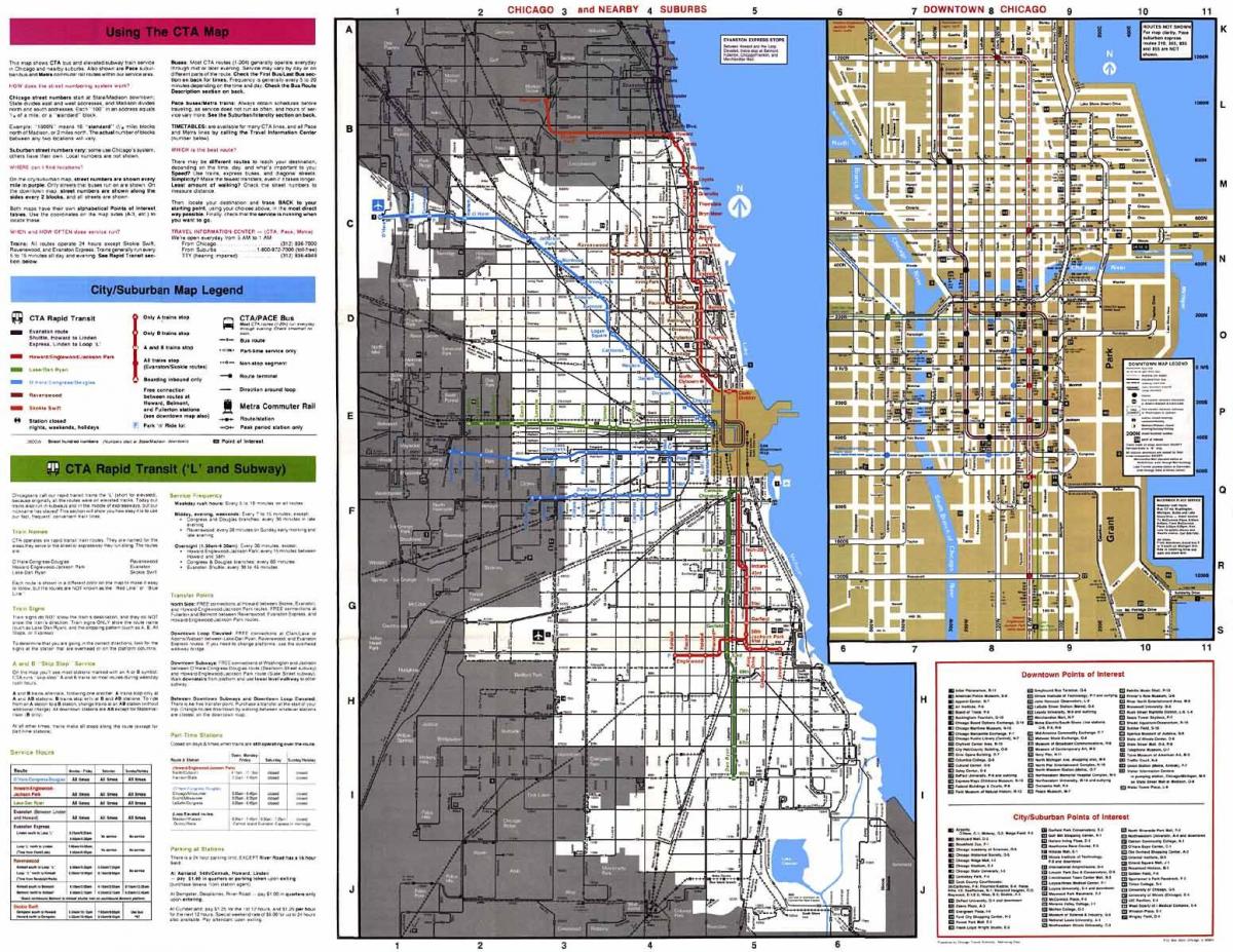 autobus ibilbide Chicago mapa