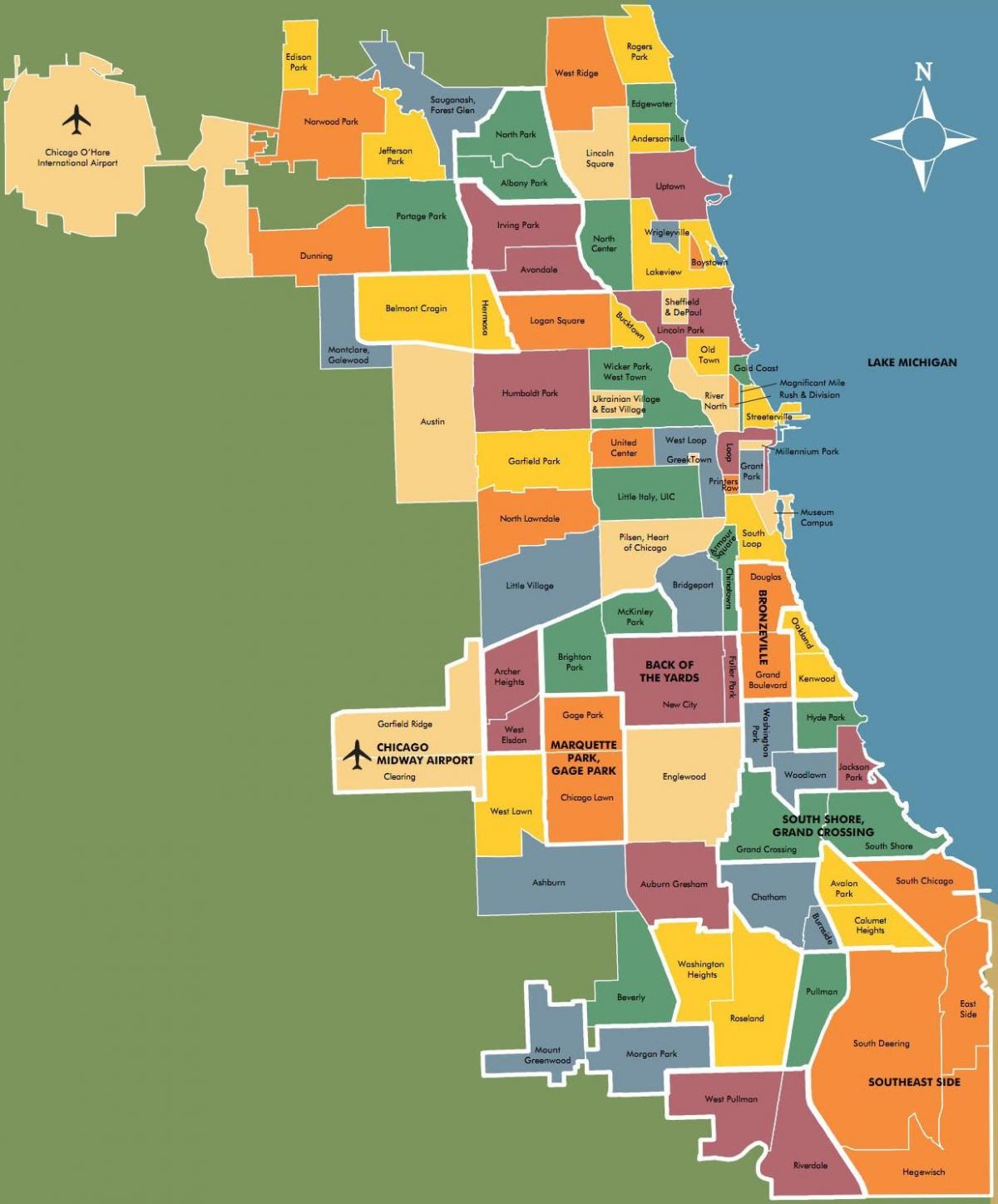 mapa auzo Chicago