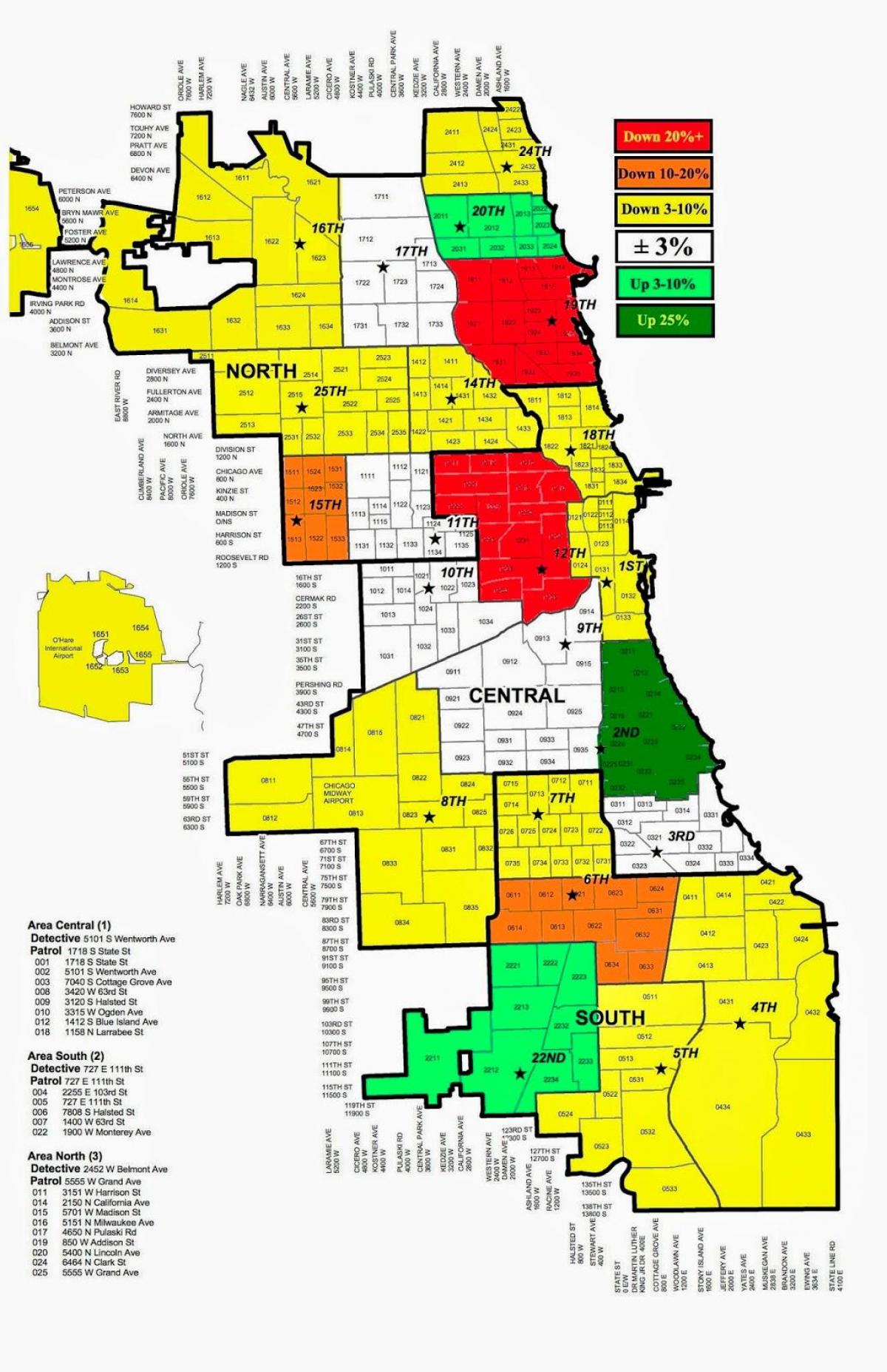 Chicago polizia krimenaren mapa