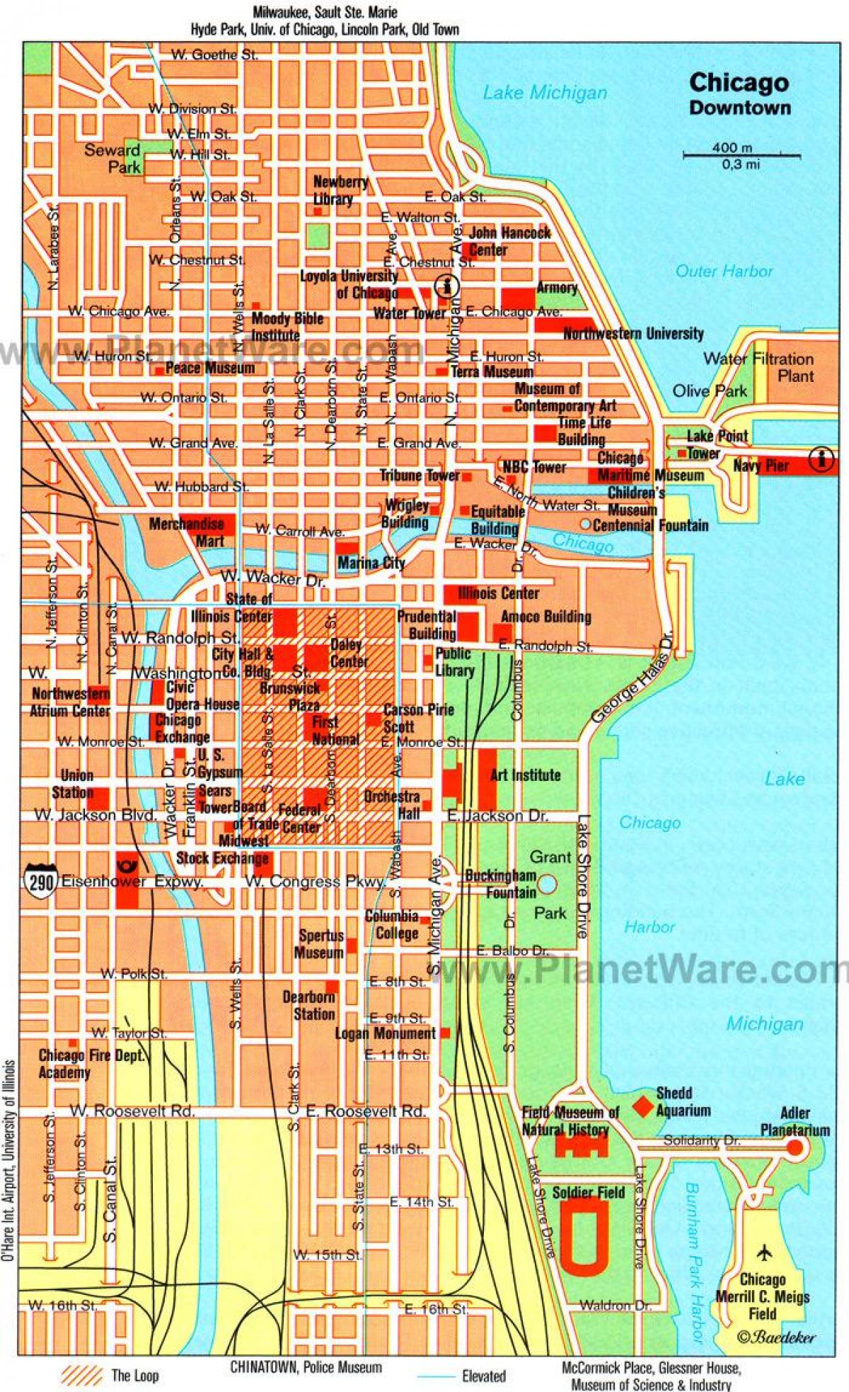 mapa Chicago erakargarri