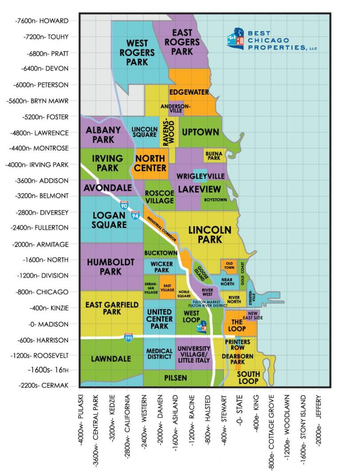 auzo Chicago mapa