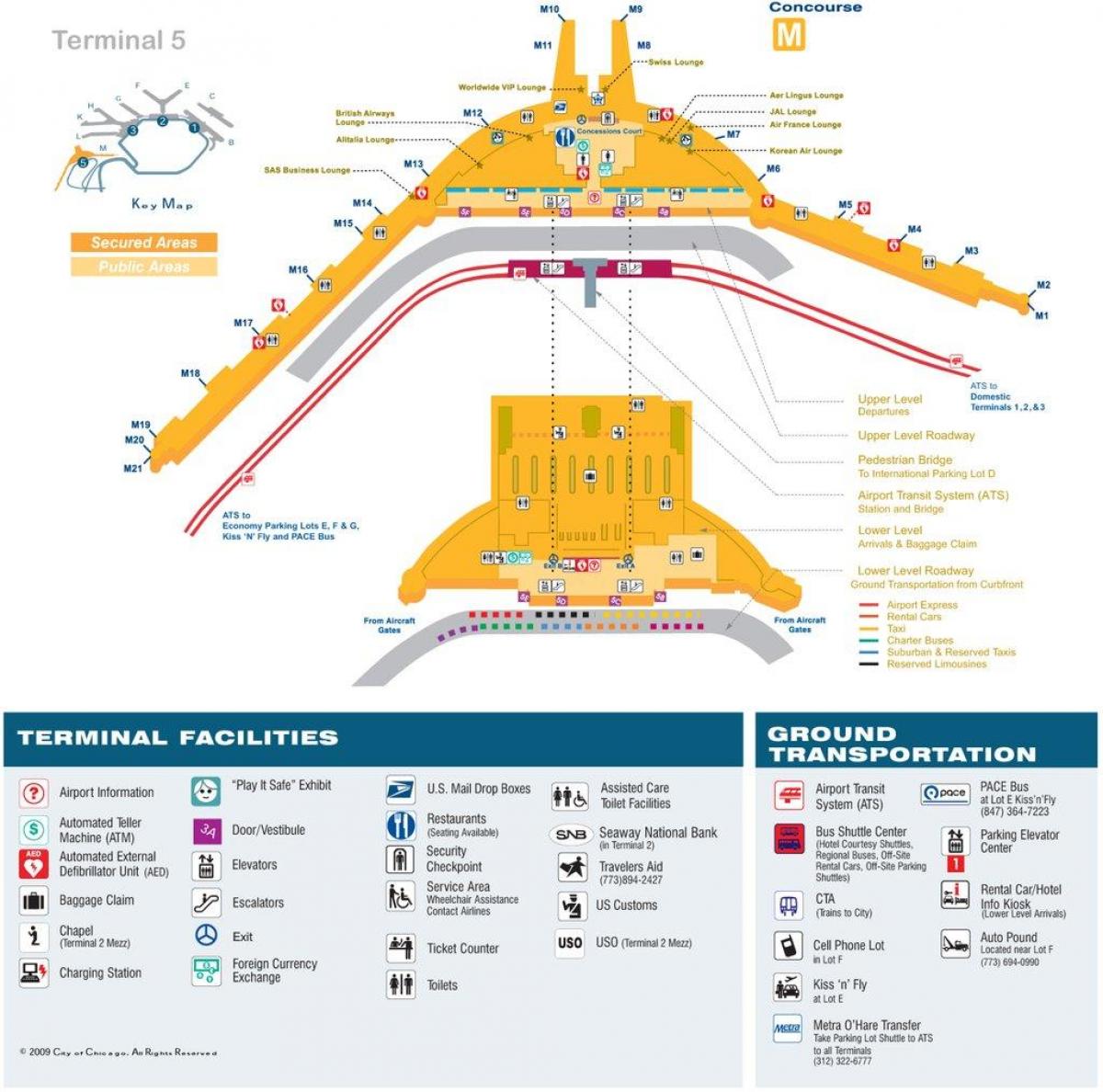mapa O Hare terminal 5