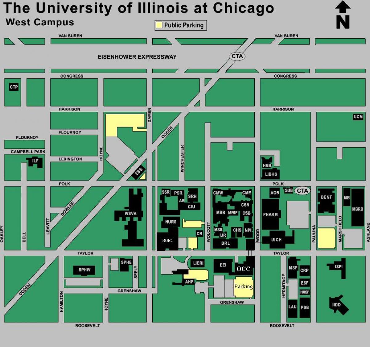 mapa UIC campusa