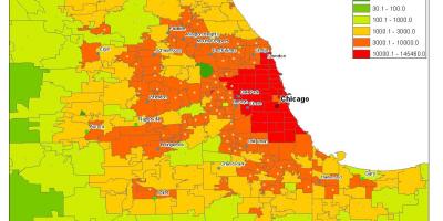 Demografia-mapa Chicago