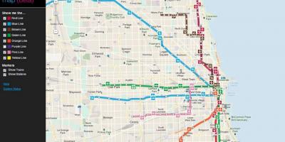 Chicago garraio publikoaren mapa