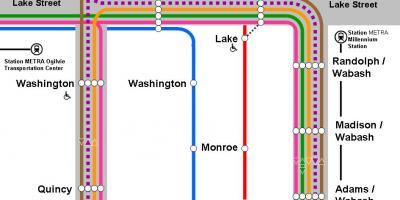 Laranja line mapa Chicago