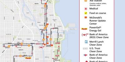 Chicago maratoia lasterketa mapa