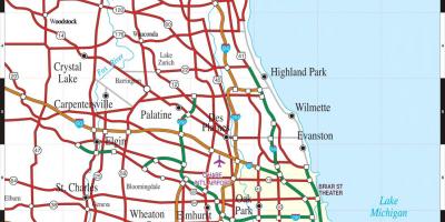 Mapa Chicago il