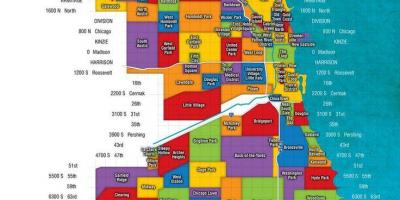 Mapa Chicago eta auzo