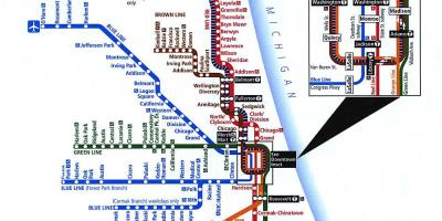 Chicago metro lerro mapa