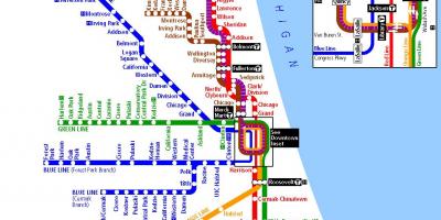 Metroa Chicago mapa