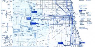 Chicago autobus sistema mapa